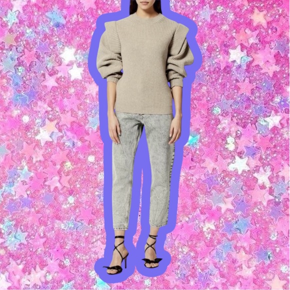 ISABEL MARANT BOLTON JUMPER Sz 8 Sweater 80s Cashmere Quiet Luxury Shoulders - Picture 5 of 16